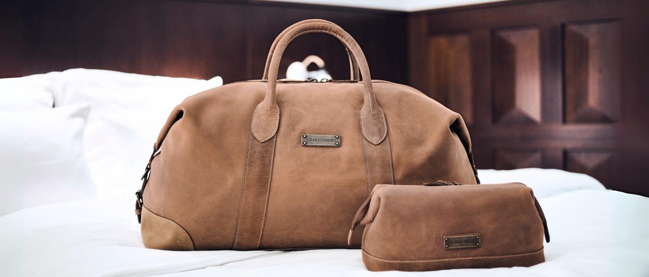 Sets aus Reisetaschen und Kulturbeutel aus Leder und Baumwolle - Vorteilspreis mit Bundles von DRAKENSBERG, hochwertige Klassiker, zeitlos und handgemacht -16-9