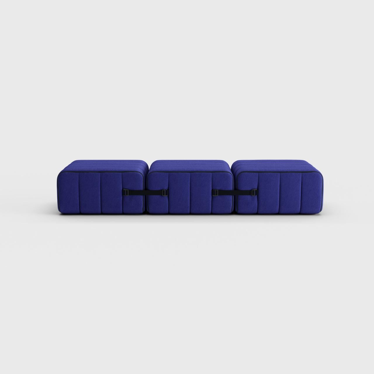 Curt modular sofa single-seat armchair in Jet fabric from AMBIVALENZ