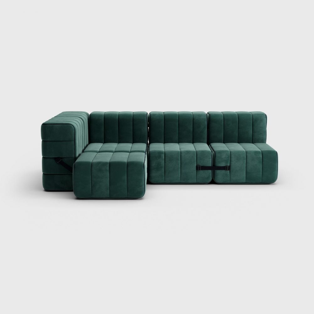 Curt modular corner sofa in Barcelona fabric from AMBIVALENZ