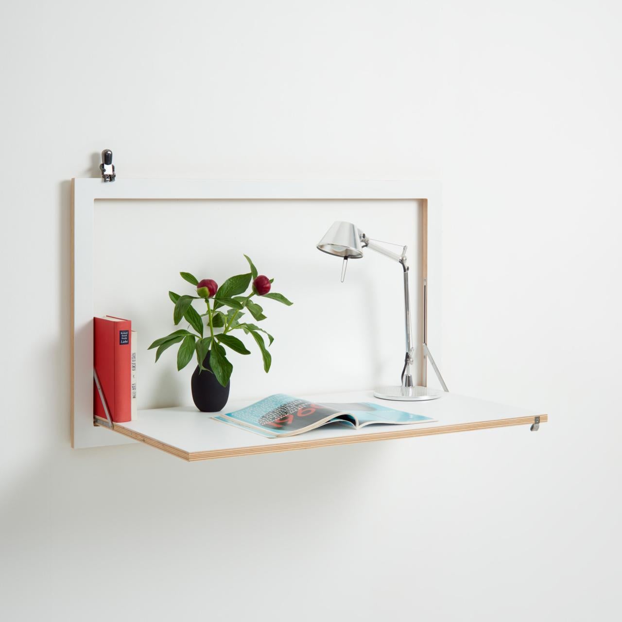 Fläpps Secretary 100x60 folding wall desk unfolded, from AMBIVALENZ