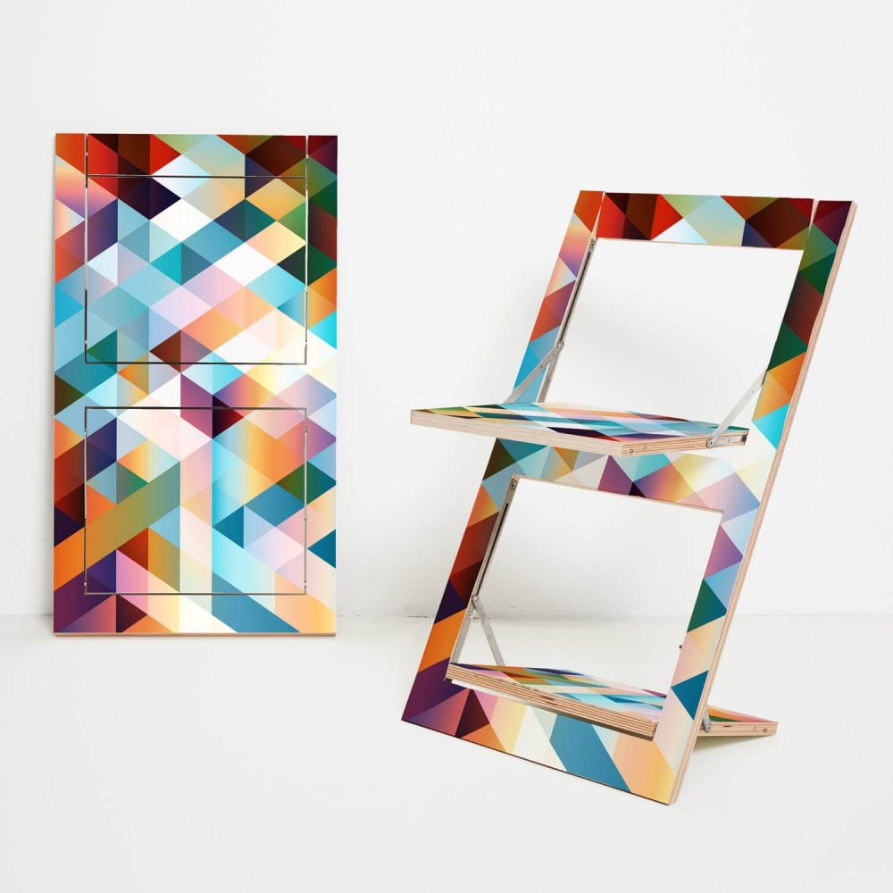 Fläpps folding chair Criss Cross Red from AMBIVALENZ