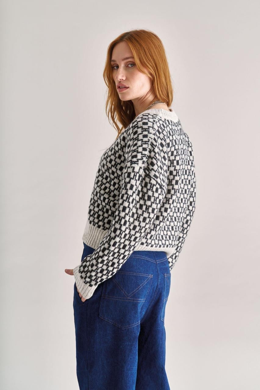 EFFIE Lambswool Jumper - Charcoal