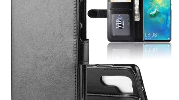 Huawei P30 Pro Wallet Case with Stand Feature - Black