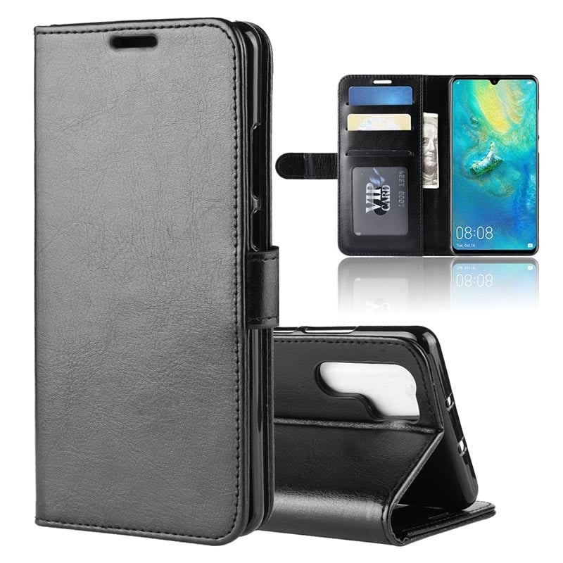Huawei P30 Pro Wallet Case with Stand Feature - Black