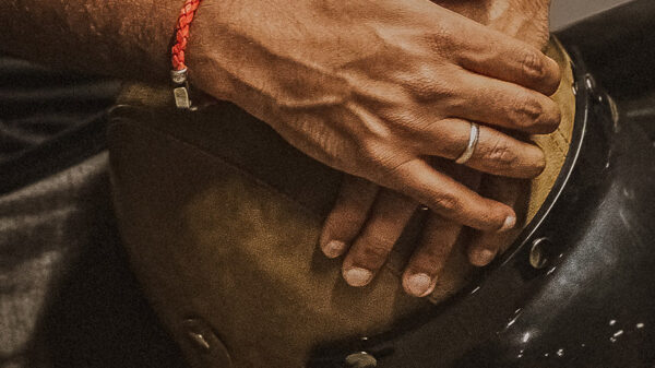 Thick Mens Leather Bracelet